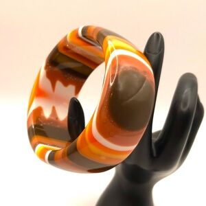 Vintage Sobral Wide Bullseye Multi Colored Bangle